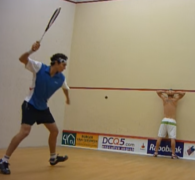 Taking a squash ball hit at 280 km/h! Nelson Squash Club